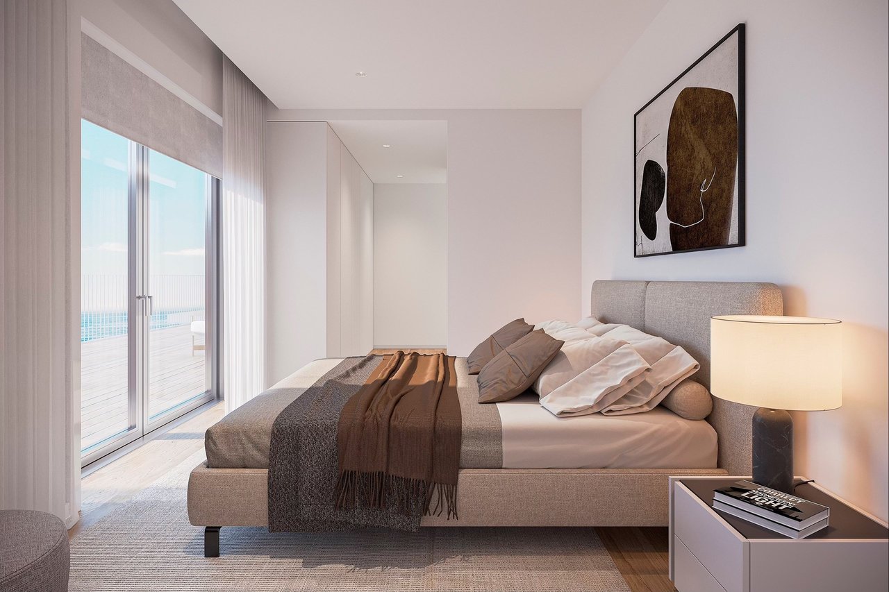 Bright 1-Bedroom Apartment with Balcony and Parking in Canidelo, Near Porto