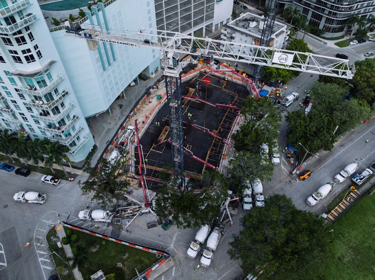 Edge House Miami Completes Foundation Pour, Begins Vertical Construction