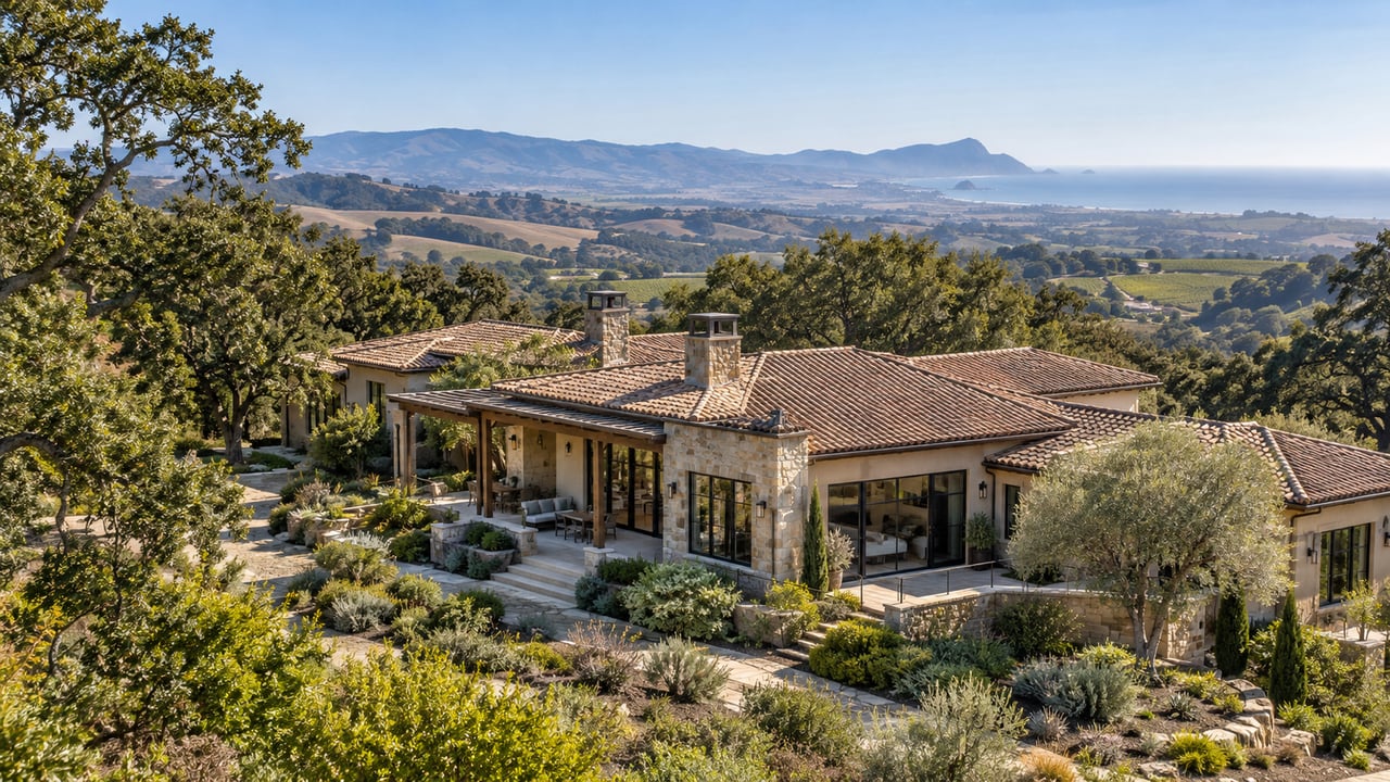 A distinctive San Luis Obispo County luxury residence is integrated into a private landscape that defines its market appeal.