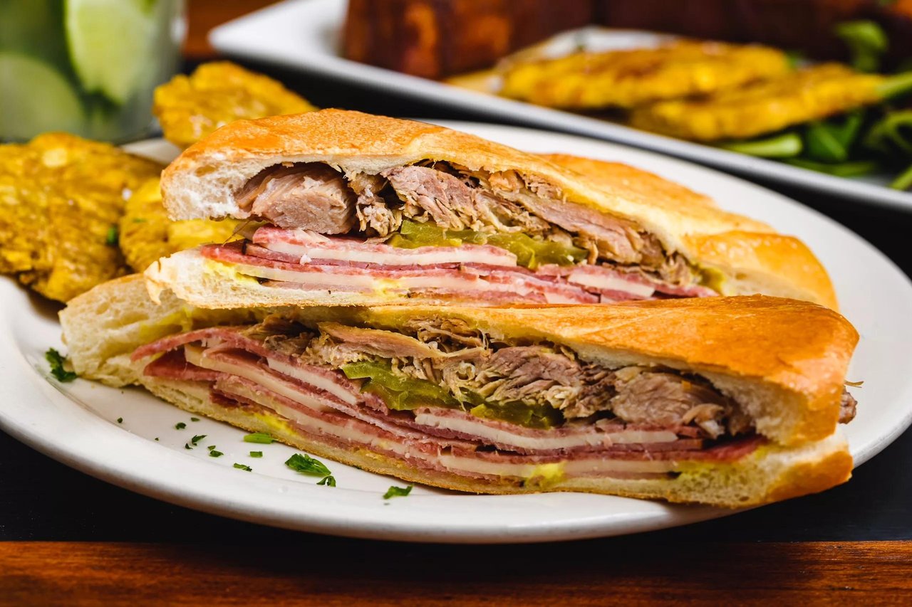 Traditional Cuban sandwich served in Tampa Bay.