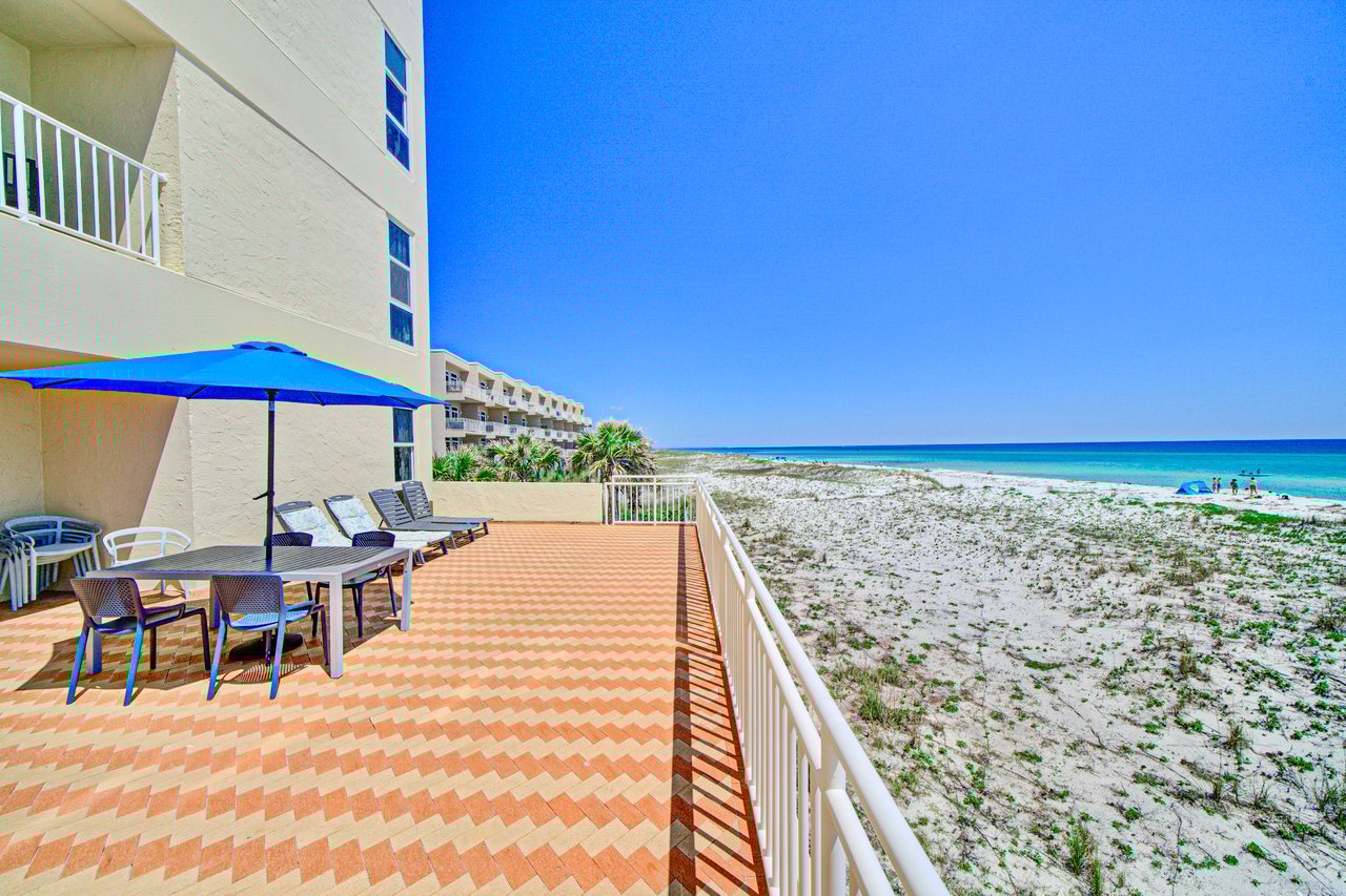 GULF FRONT Sans Souci TERRACE Condo 102 