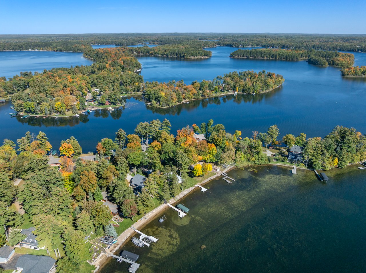Charming, Southfacing Cabin with Sandy Beach on the Whitefish Chain