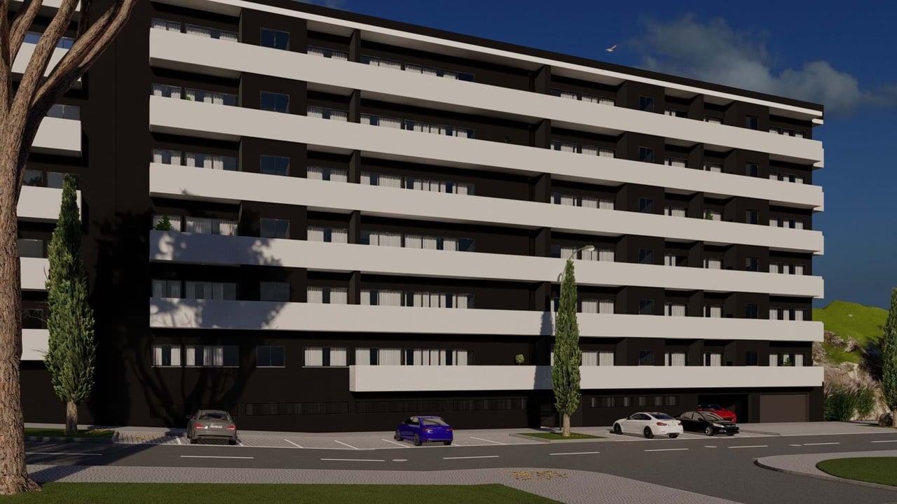 Modern 2-Bedroom Apartment with Balcony and Garage in Águas Santas, Greater Porto