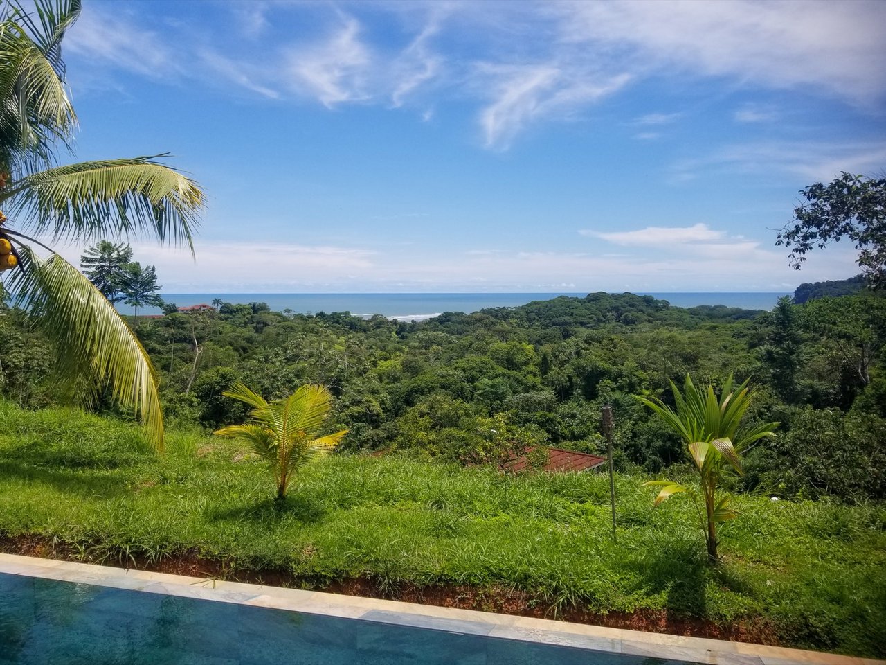 Spectacular Ocean View, Giant Resort Site, New Private Preserve Home perched on the Ojochal Front Ridge