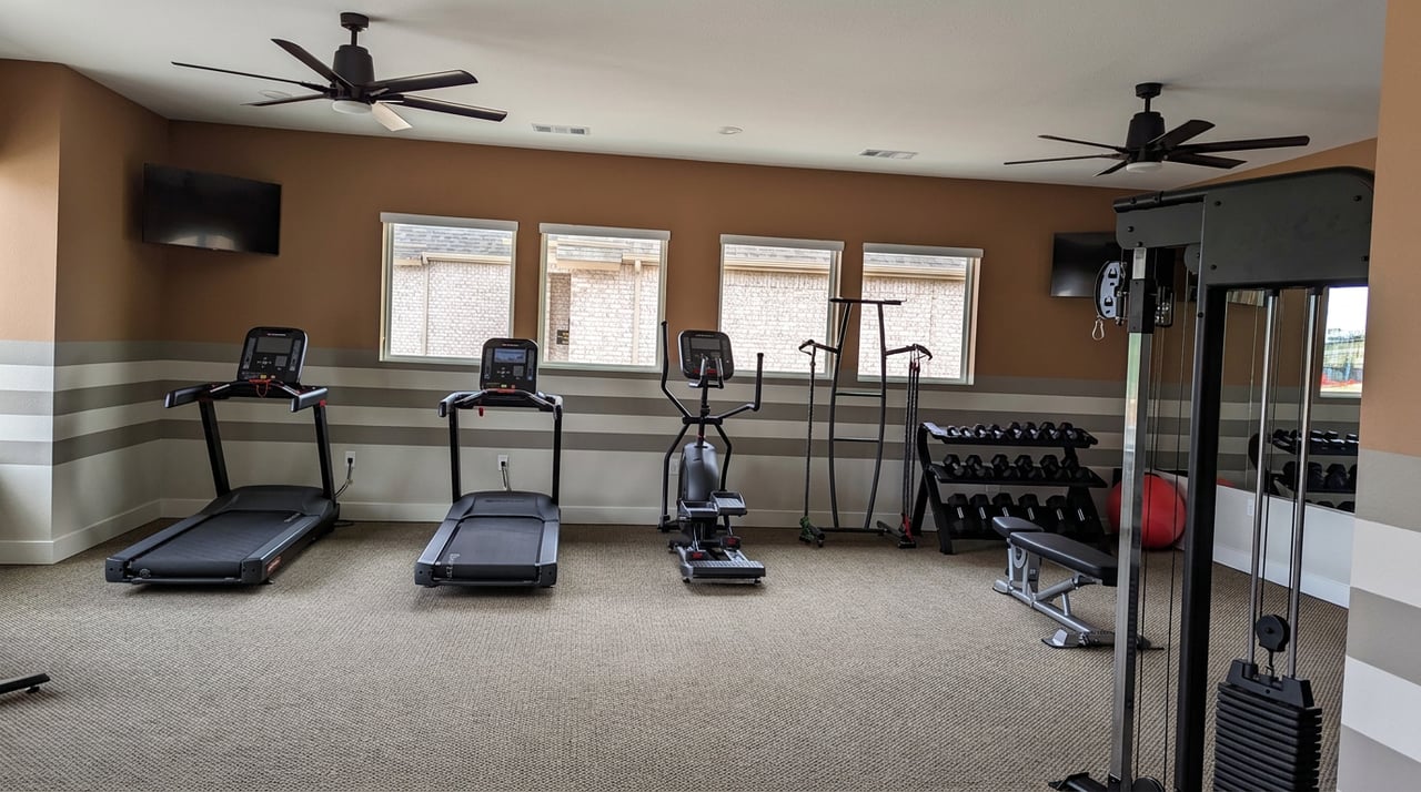 Fitness center in the HUB at Ladera Prosper