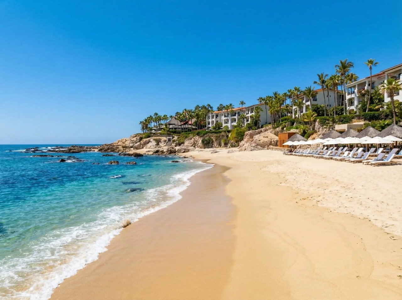Prime coastal position of Chileno Bay along the Los Cabos corridor with access to beaches, golf, and resort amenities