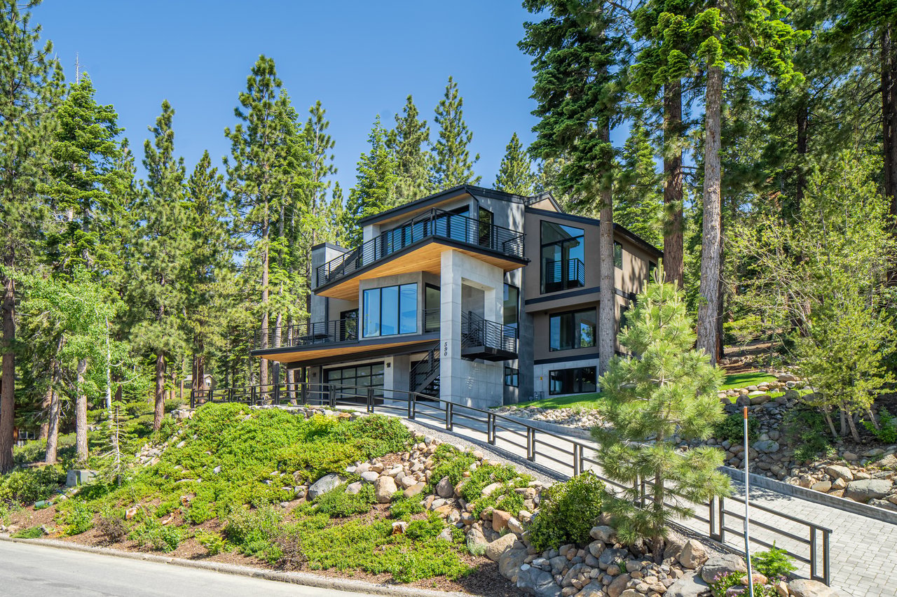 Mountain home exterior in Incline Village, Nevada used as a vacation rental near Lake Tahoe