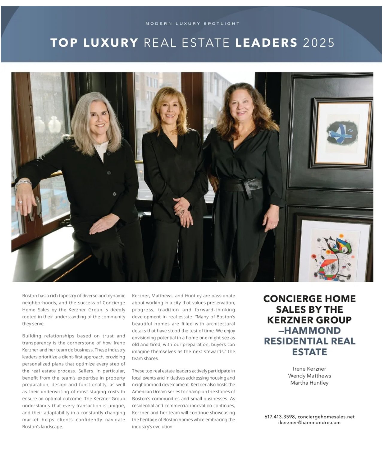 Top Luxury Real Estate Leaders 2025 by Boston Common