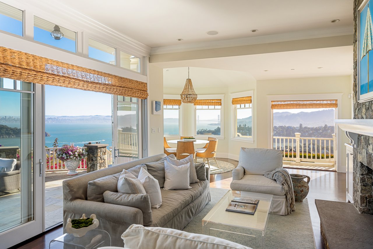 Exceptional East Coast-Inspired Estate with Sweeping Views of San Francisco and the Golden Gate Bridge
