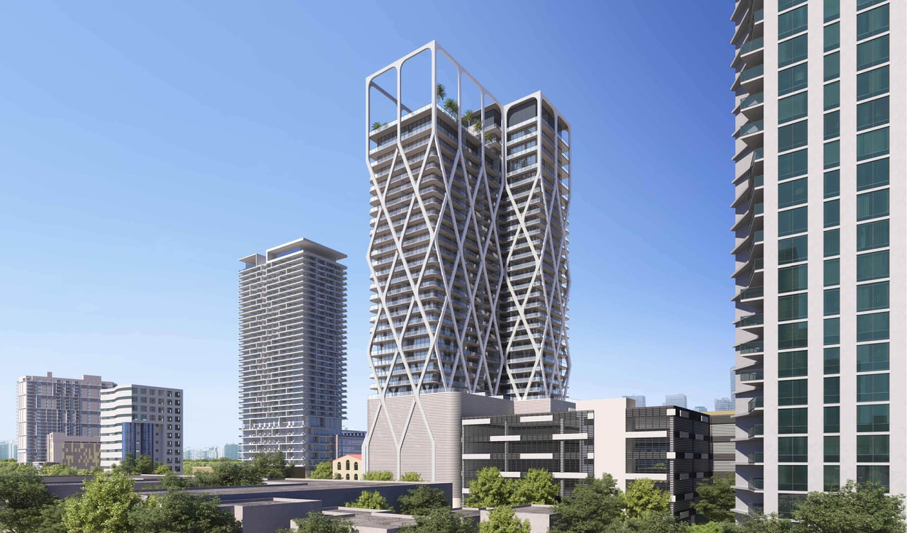 Developers Obtain Utilities for 36-Story Diagrid Tower in Edgewater
