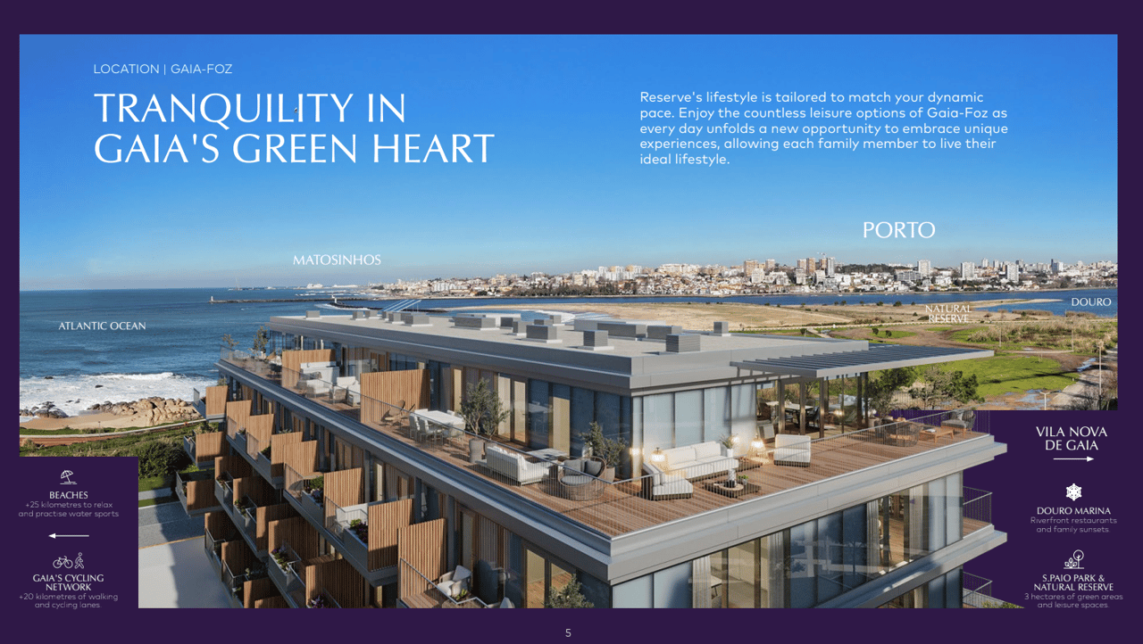 T2 Penthouse with Suites, Office, Panoramic Terrace, Fitness Area & Ocean + River Views in Vila Nova de Gaia
