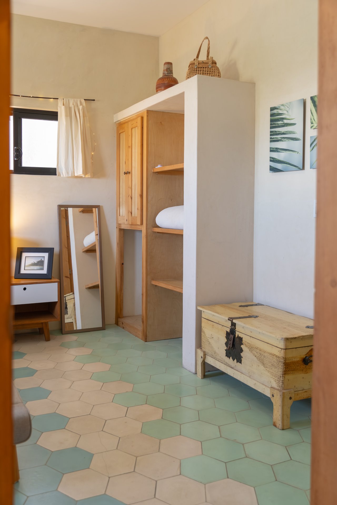 Primary bedroom at The Studio House in Villas de Cerritos with functional layout in Cerritos, Baja California Sur.