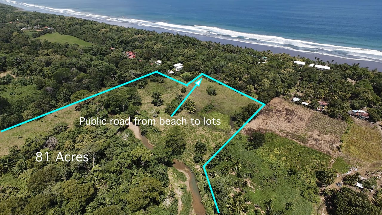 Access Beach Lots -81 Acres-Matapalo