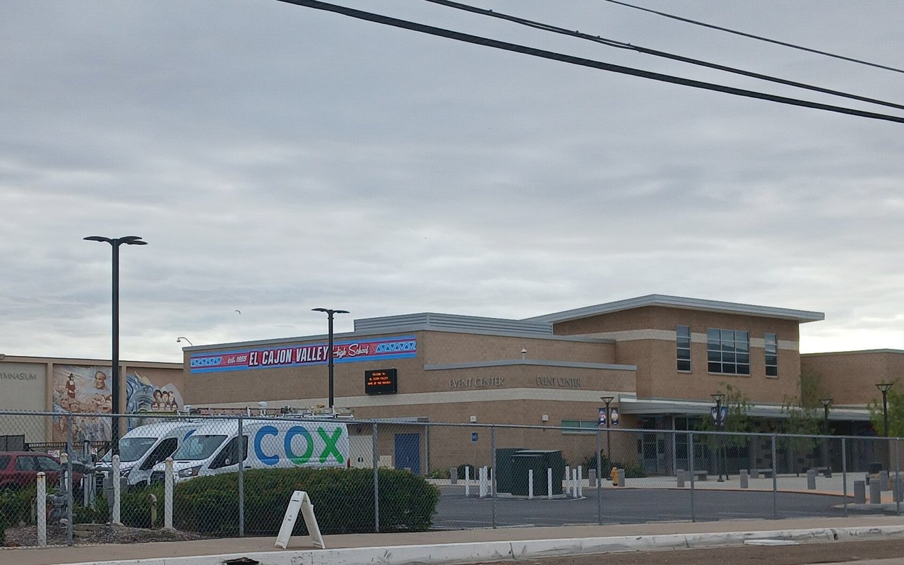 El Cajon Valley High School campus viewed from the street