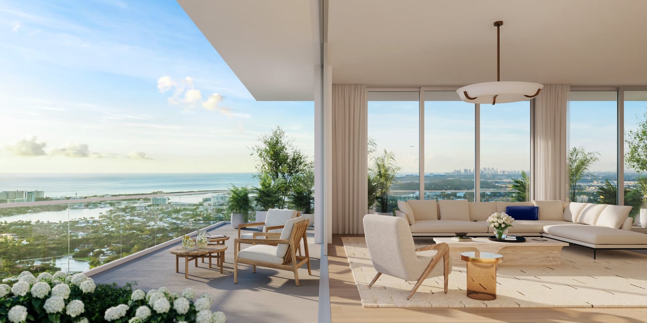 Rendering of terrace at Viceroy Residences Fort Lauderdale