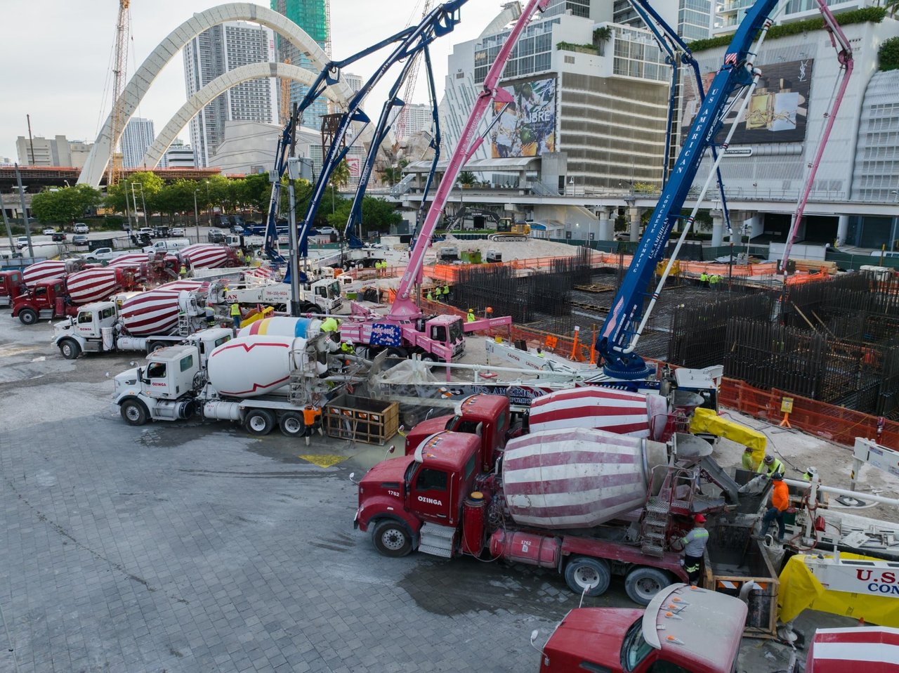 June 2025 | Foundation Pour Completed for 700-Foot Tower at Miami Worldcenter