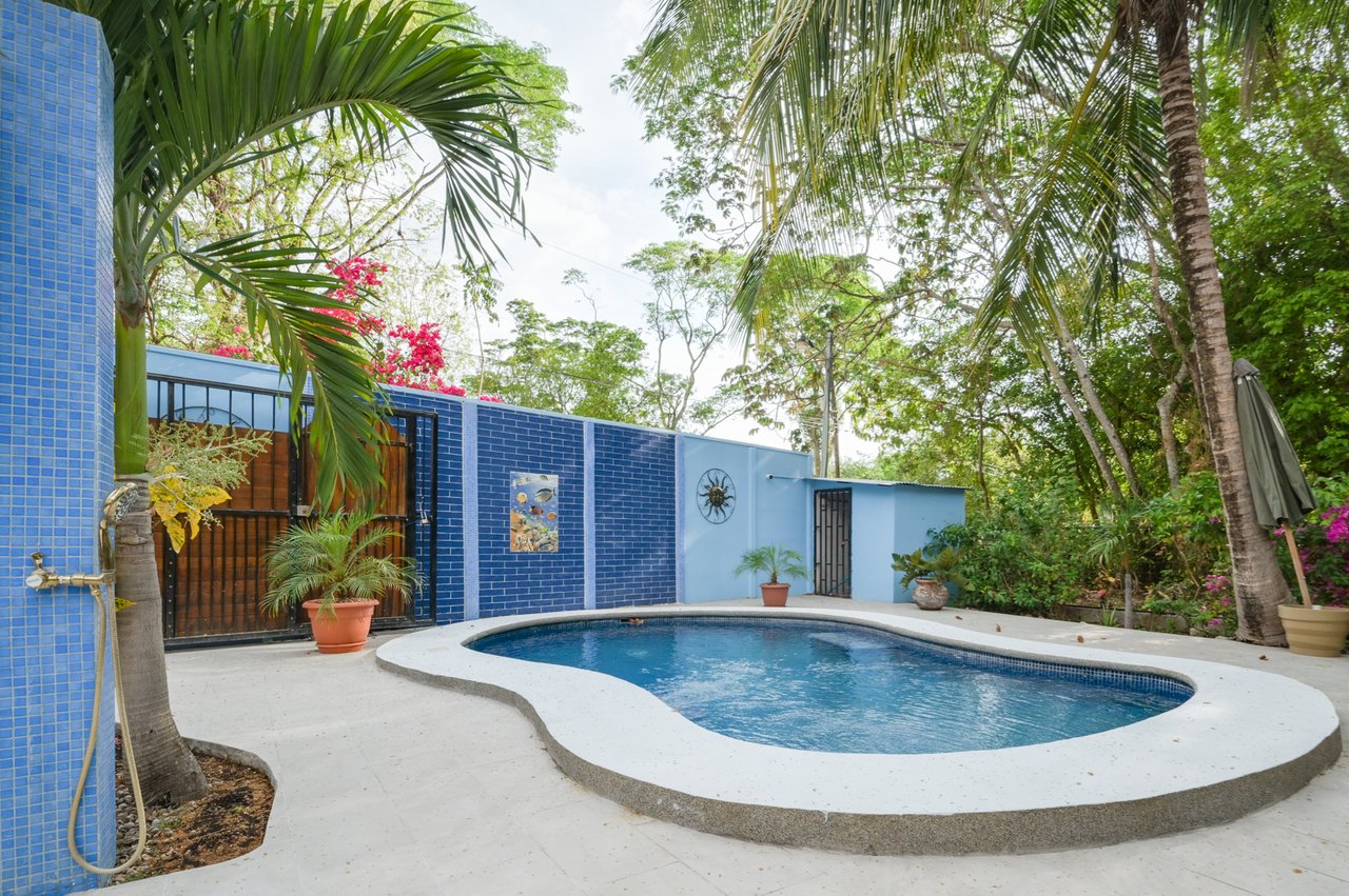 Casa de Luz | 3BR Tropical Home with Pool & Rancho, Walk to Potrero Beach
