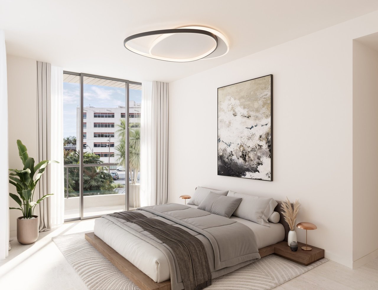 Rendering of residence bedroom at MILA Bay Harbor in Bay Harbor Islands.