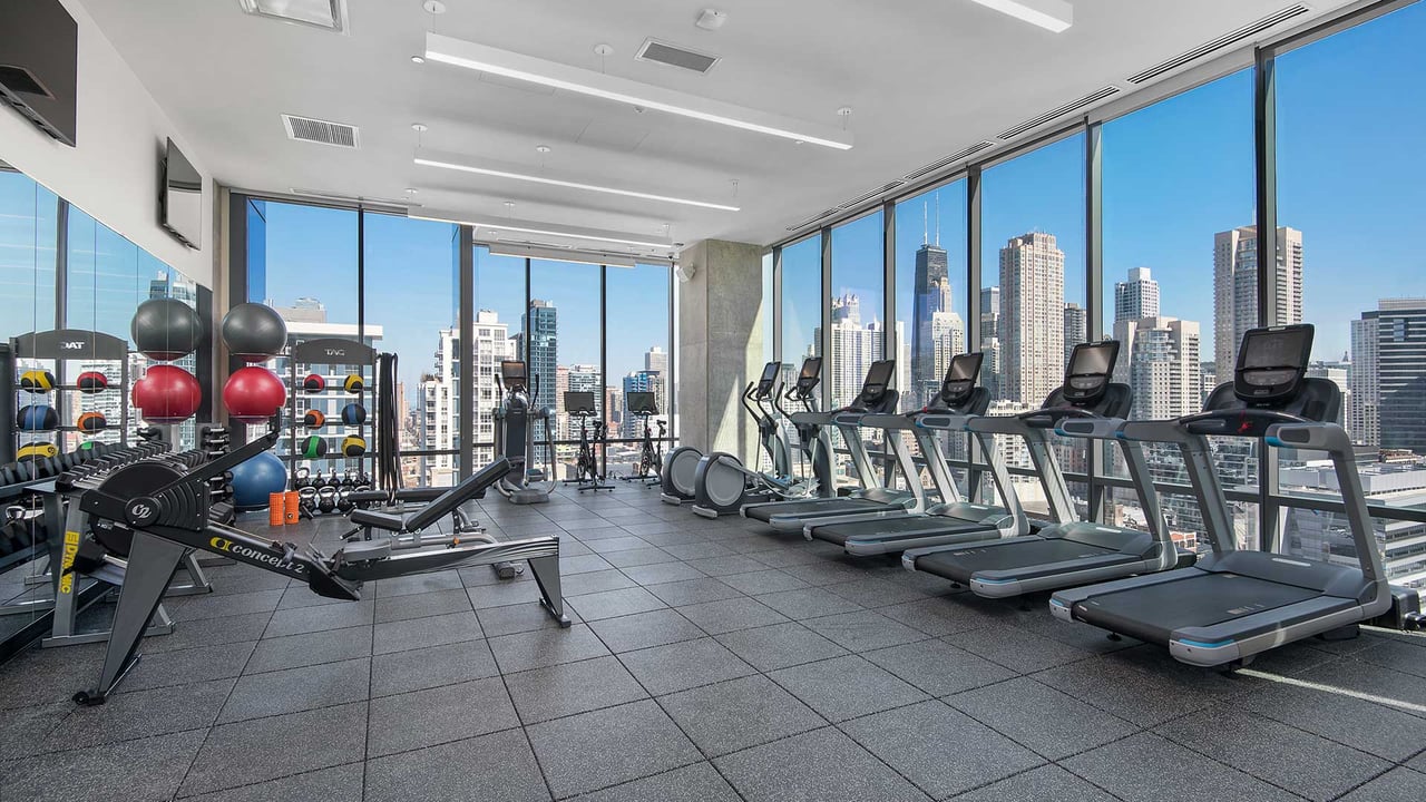 221 w Hubbard photos of building amenities - fitness center