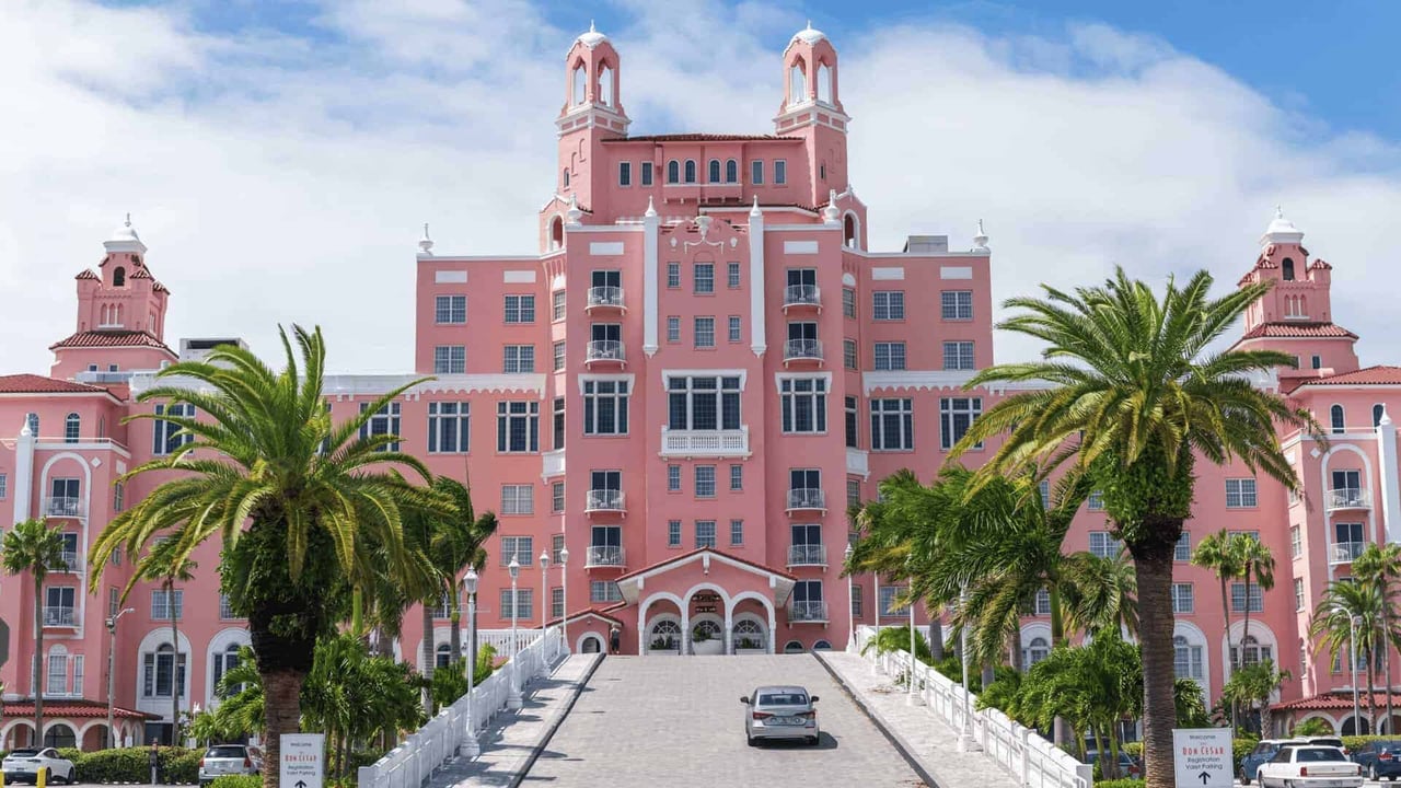 Iconic pink Mediterranean hotel Don CeSar St Pete Beach Tampa Bay