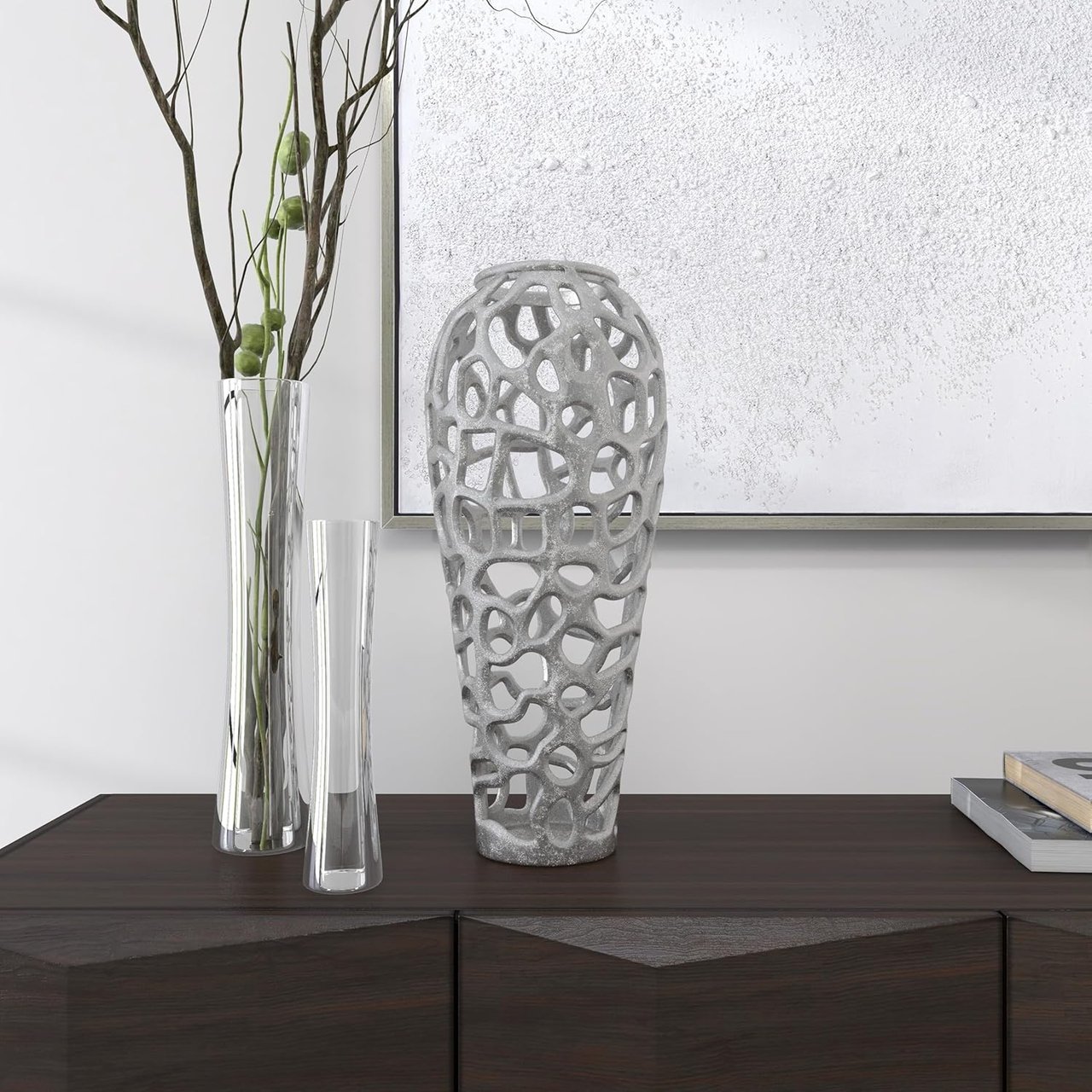 Aluminum Metal Decorative Vase