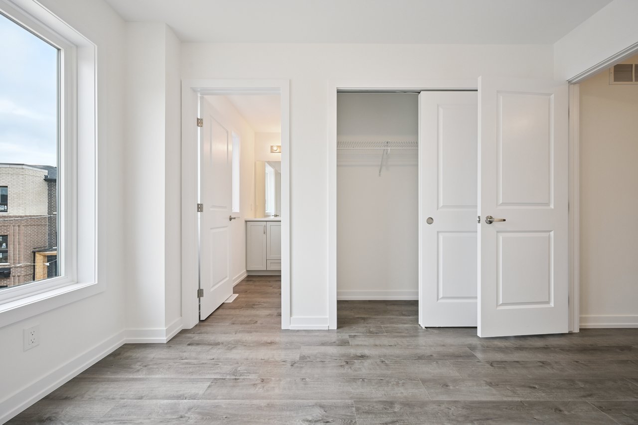 Brand-new, never-lived-in stacked townhome