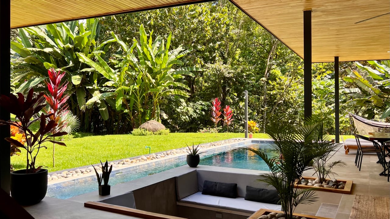 Stunning New Modern Home in Ojochal – Usable Lot Surrounded by Jungle and Creeks