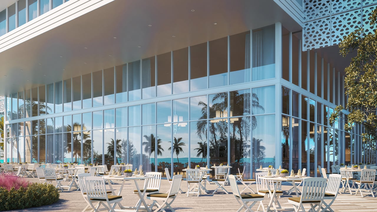 Selene Oceanfront Residences amenities outdoor cafe