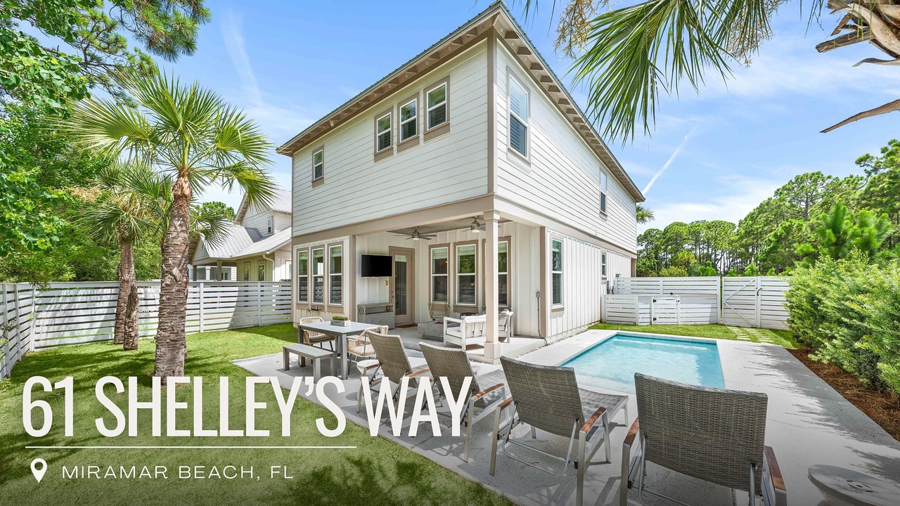 Tour 61 Shelley’s Way | Furnished Pool Home in Miramar Beach, Florida