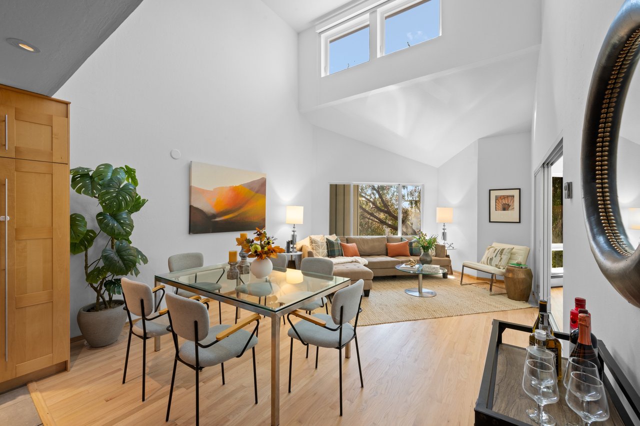 Relaxing in the living room enjoying the wonderful layout at 1700 Pacific Street in San Francisco