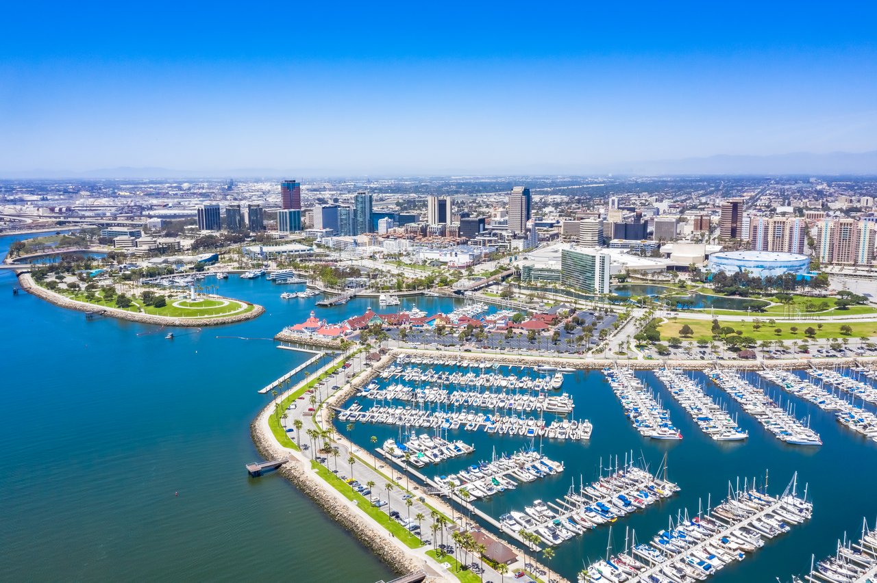 View of Downtown Long Beach, Shoreline Village and the Marina