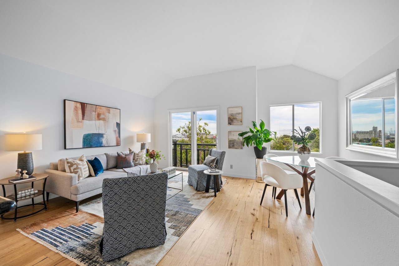 Sitting down in the living room at 1449 Innes Avenue in the Bayview San Francisco