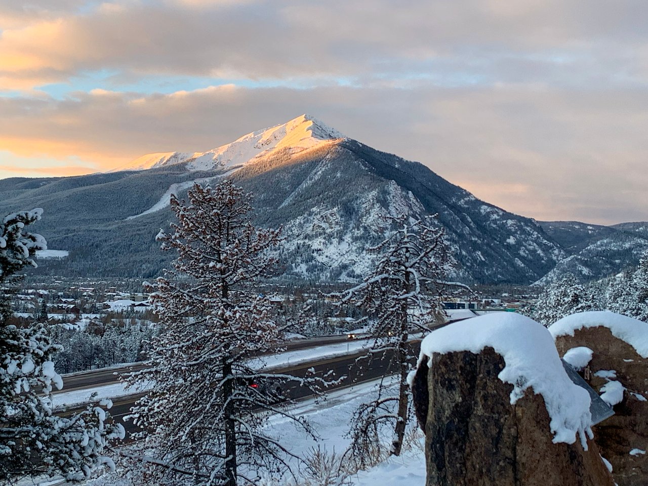 Peak one mountain winter in Frisco Colorado