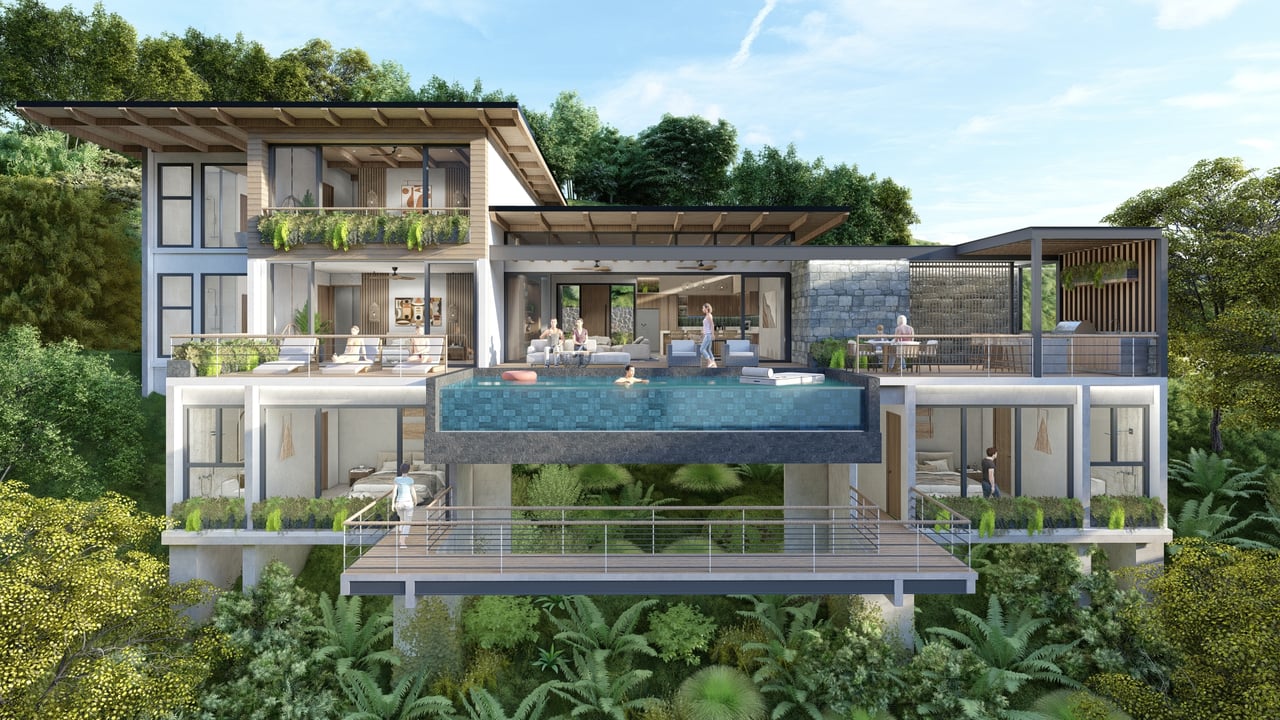Villa Escondida - 6 Master Suite Ocean-View Home - Playa Flamingo