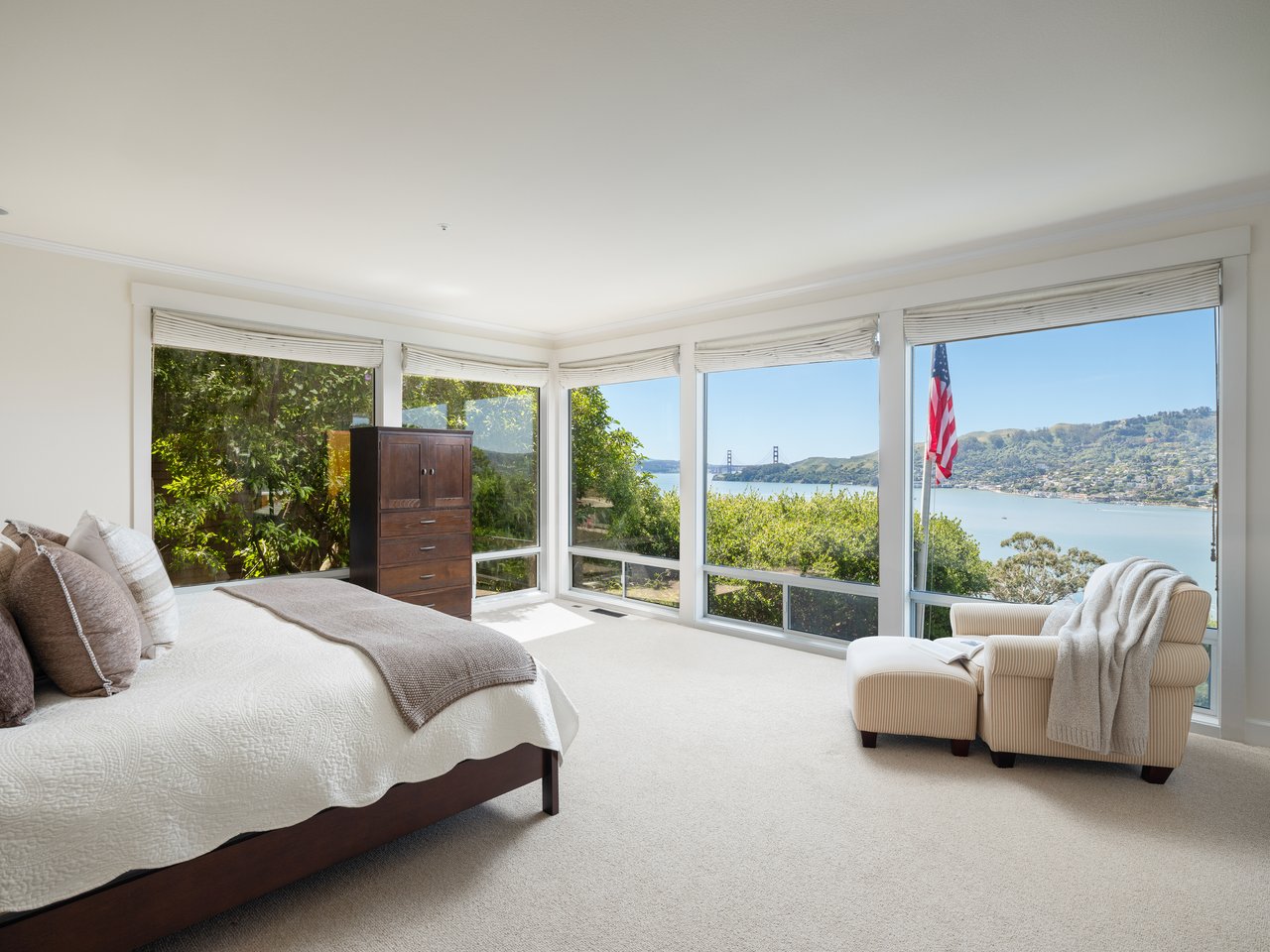 Exceptional Setting with views spanning San Francisco, the Golden Gate Bridge, Sausalito, and across the bay