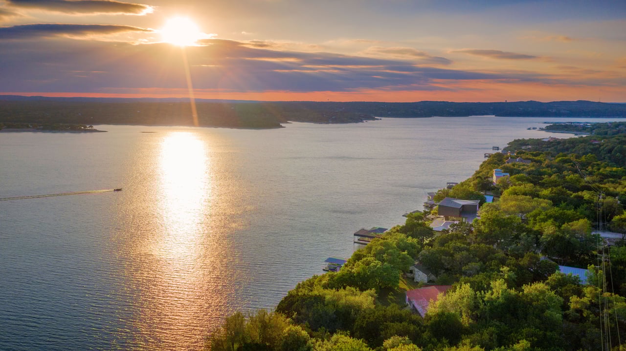 Sunset overlooking Lake Travis