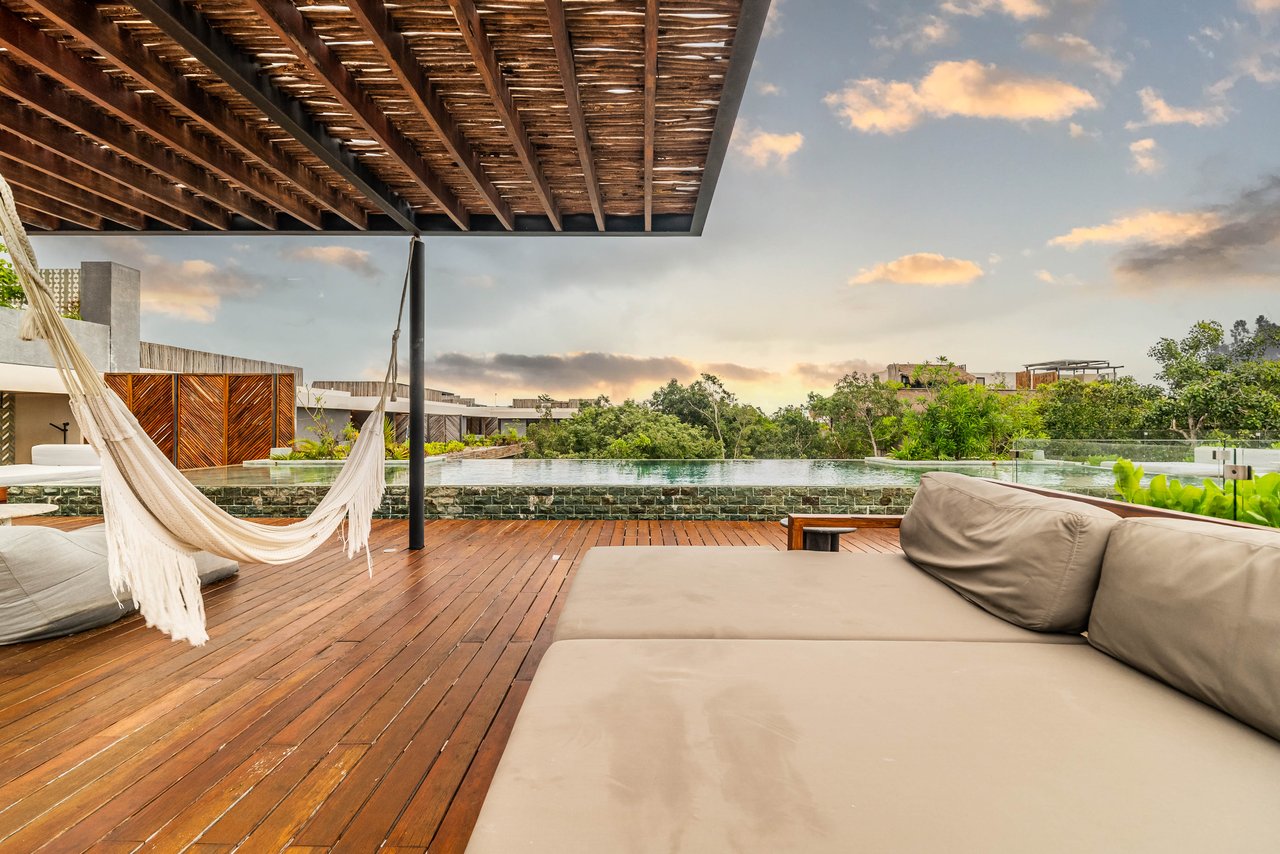 Luxury Furnished Studio with Rooftop & Pool | Miraluna Aldea Zama