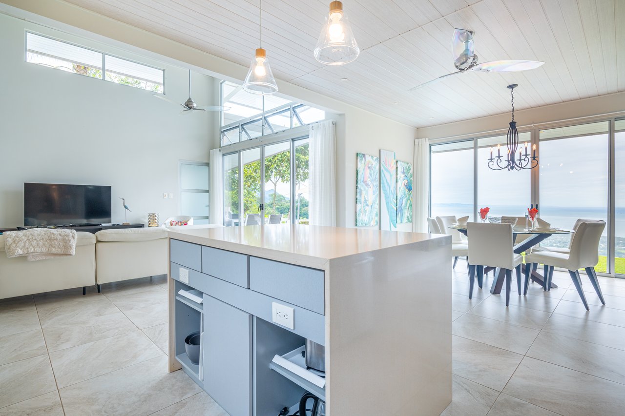 Villa Blü – An Elevated Oasis in Uvita, Jaw Dropping Views of the Whales Tail and Osa!