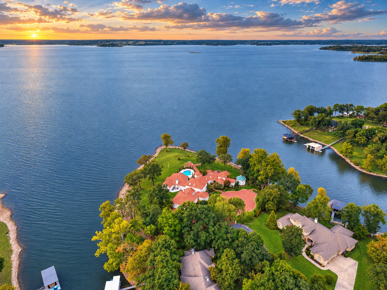 A Mediterranean Masterpiece on Grand Lake: Waterfront Living at 28910 S 593rd Road - Wyatt Poindexter - The Agency Grand Lake Oklahoma