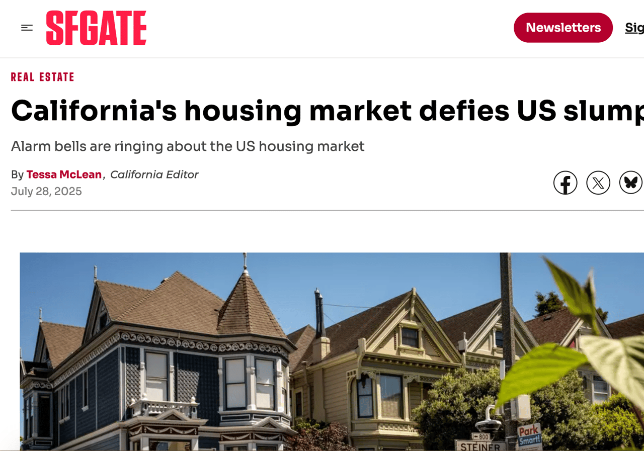 California's housing market defies US slump