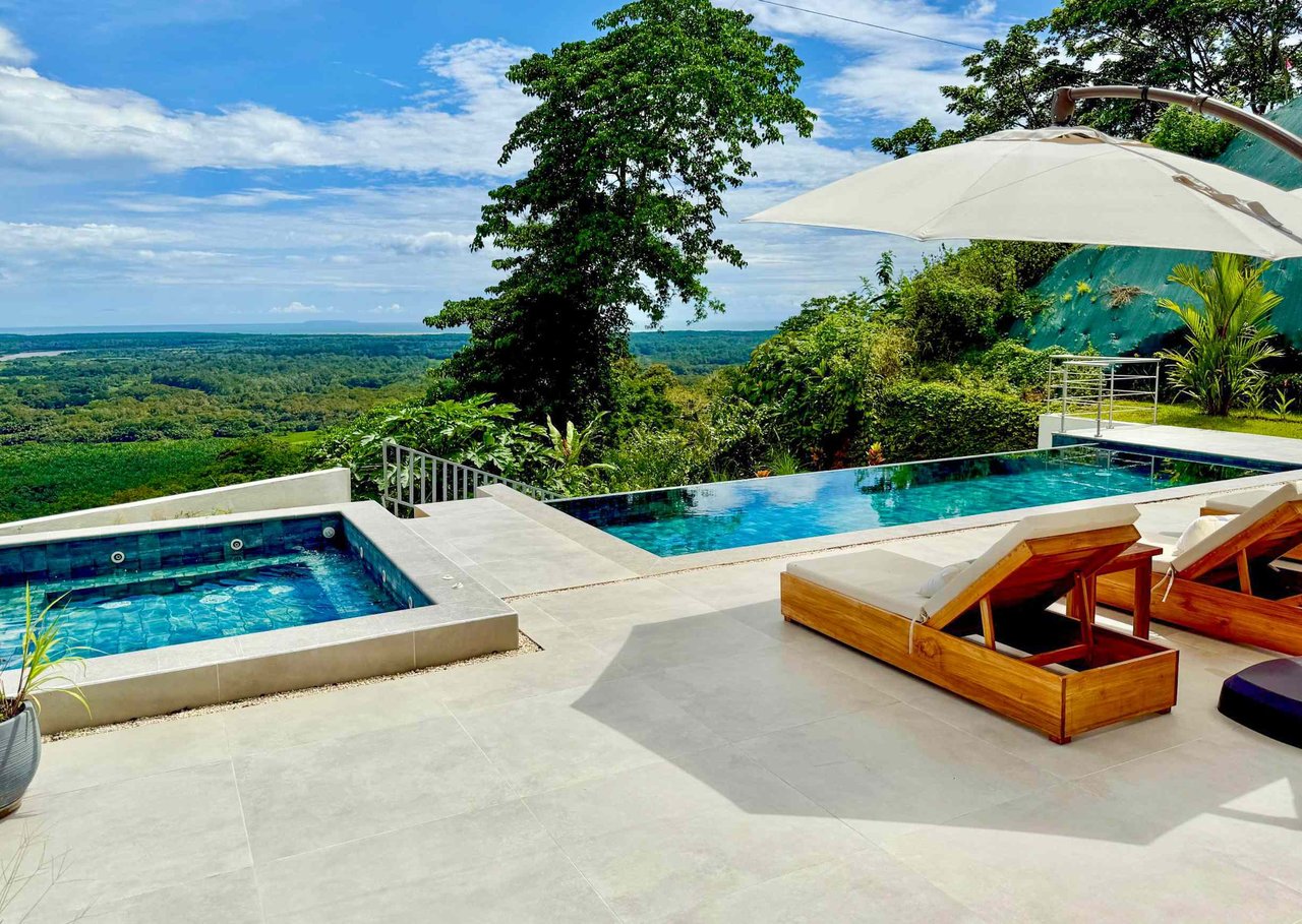 Brand New Modern Luxury 4-Bedroom Home with Pool and Incredible Panoramic Coastal & Ocean Views in Teancum at Tawal near Ojochal Costa Rica
