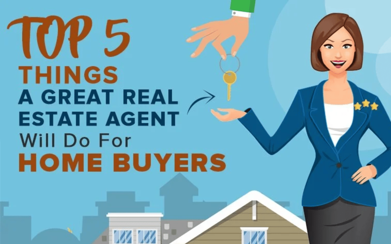 Top 5 things a great real estate agent will do for home buyers.
