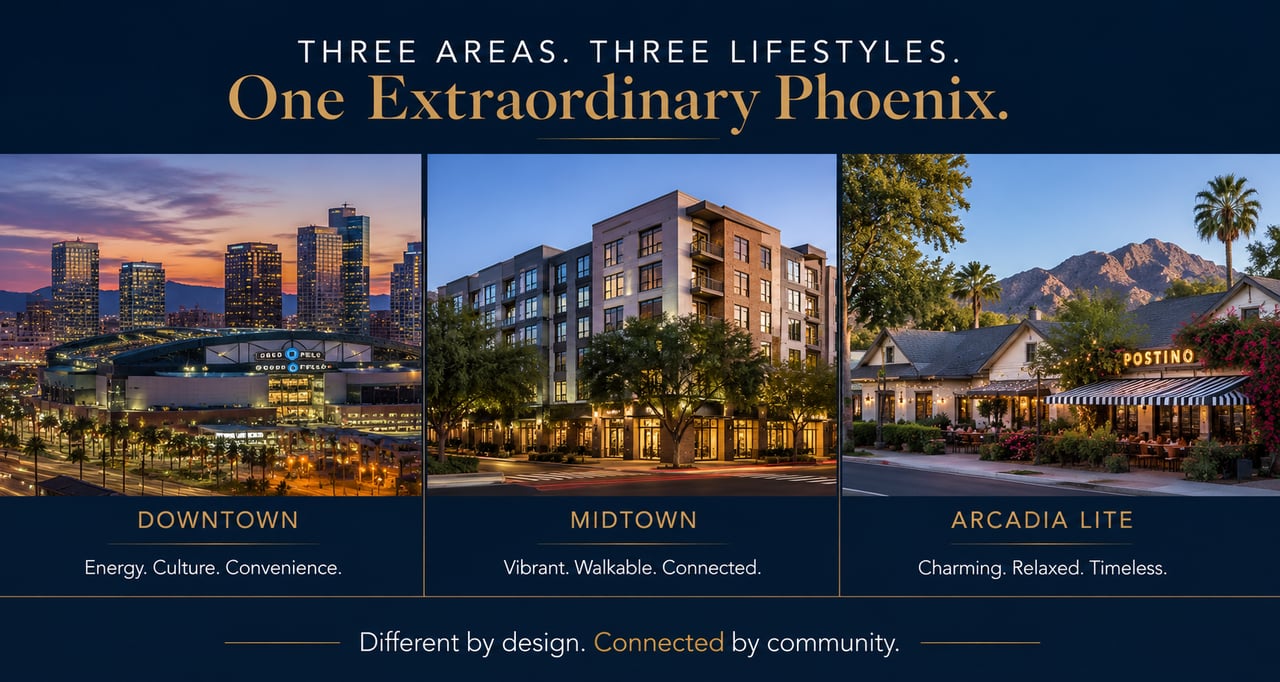 Downtown Phoenix vs Midtown vs Arcadia Lite: Where Young Professionals Are Buying
