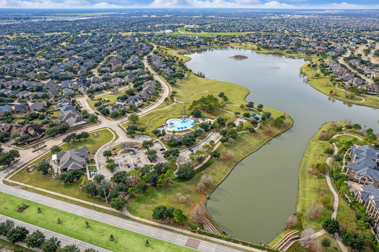 Aerial View of Spring Lake in Cinco Ranch