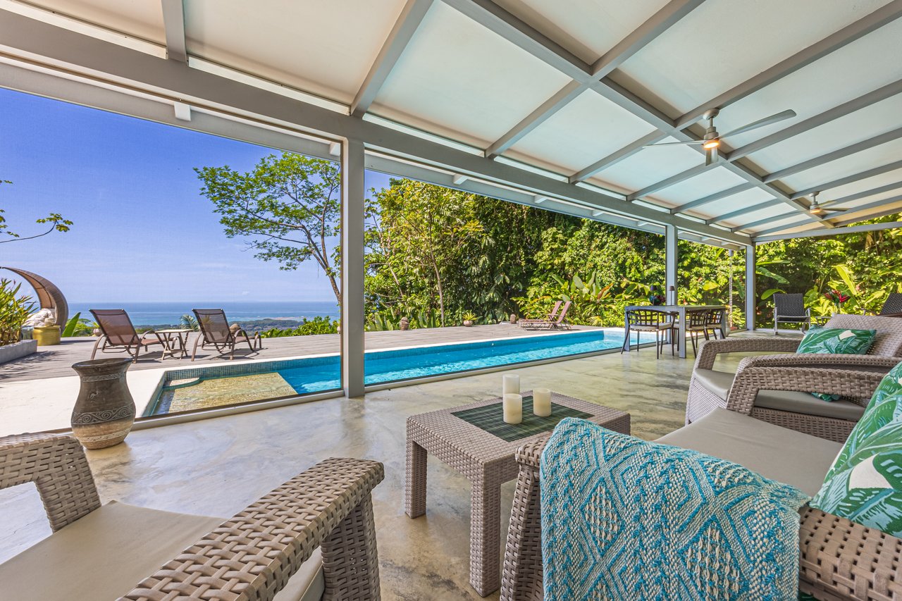 Uvita Ocean and Whale Tail View Modern Home on 3.64 Acres in Exclusive Enclave