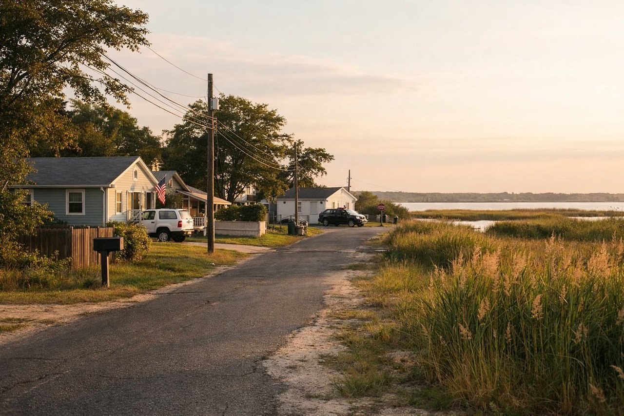 Vida residencial en Mastic Beach, Nueva York, cerca del agua