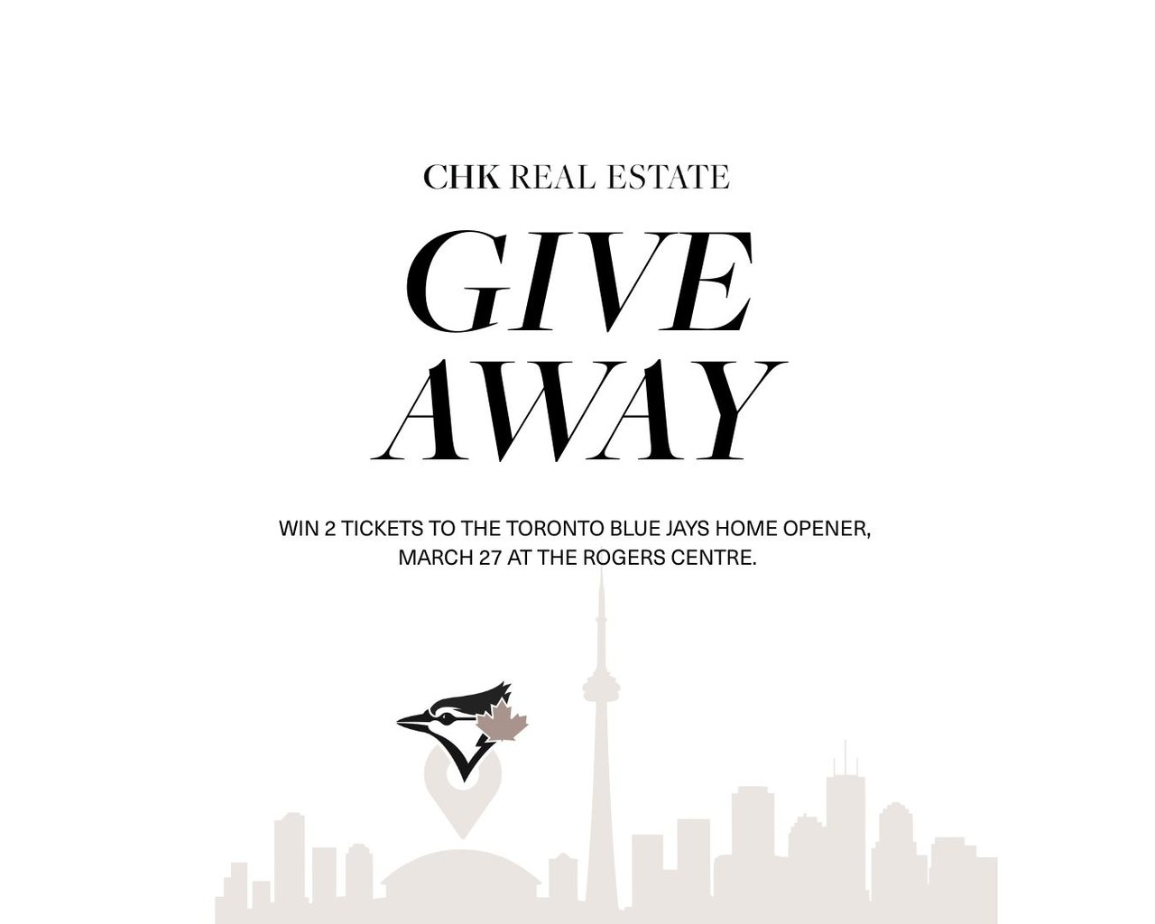 2 tickets to the Toronto Blue Jays Home Opener