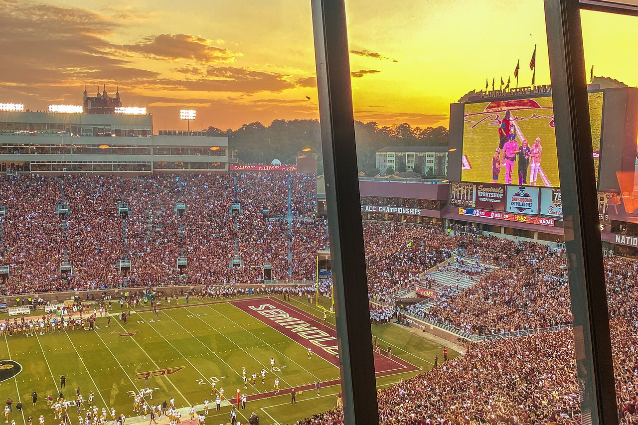 View Of Florida State Football Game From The Box