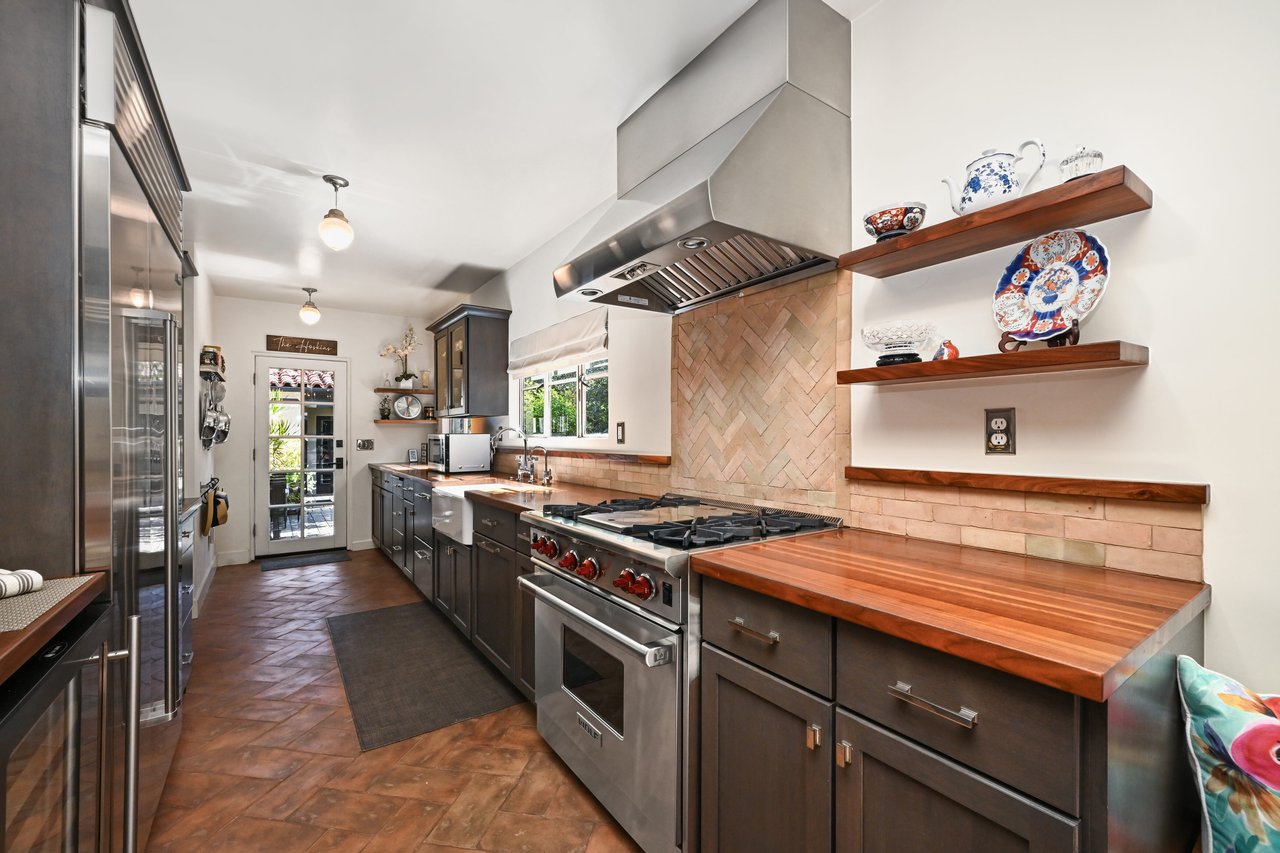 Updated kitchen in a Long Beach home blending modern finishes with original architectural character