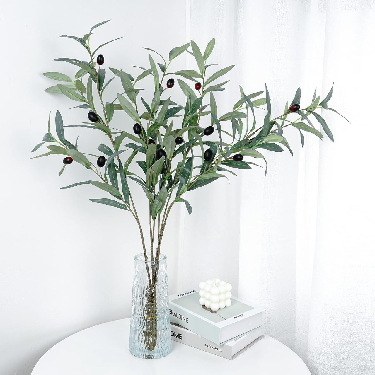 4PCS Artificial Olive Branches